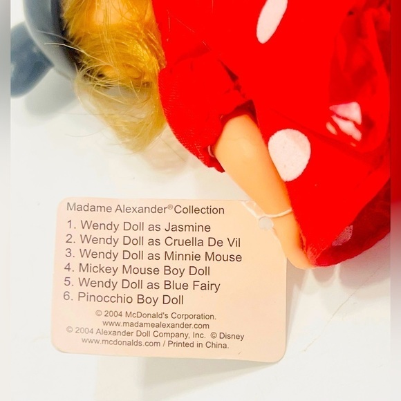 Wendy Minnie Mouse Doll 5.5” Madame Alexander McDonald’s 2004 with Tag Disney - Picture 5 of 5